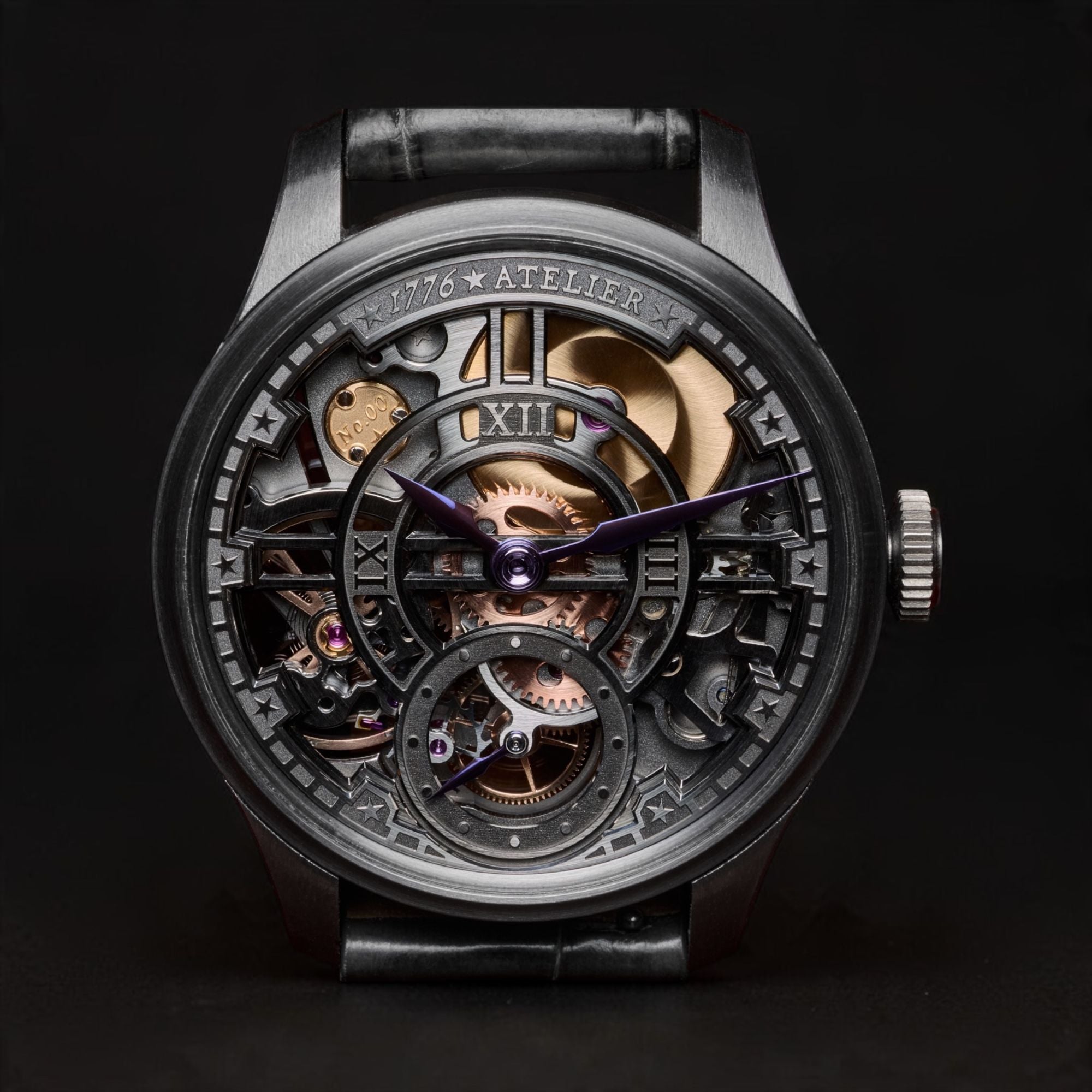Liberty 250 Tantalum: Front, with plum hands