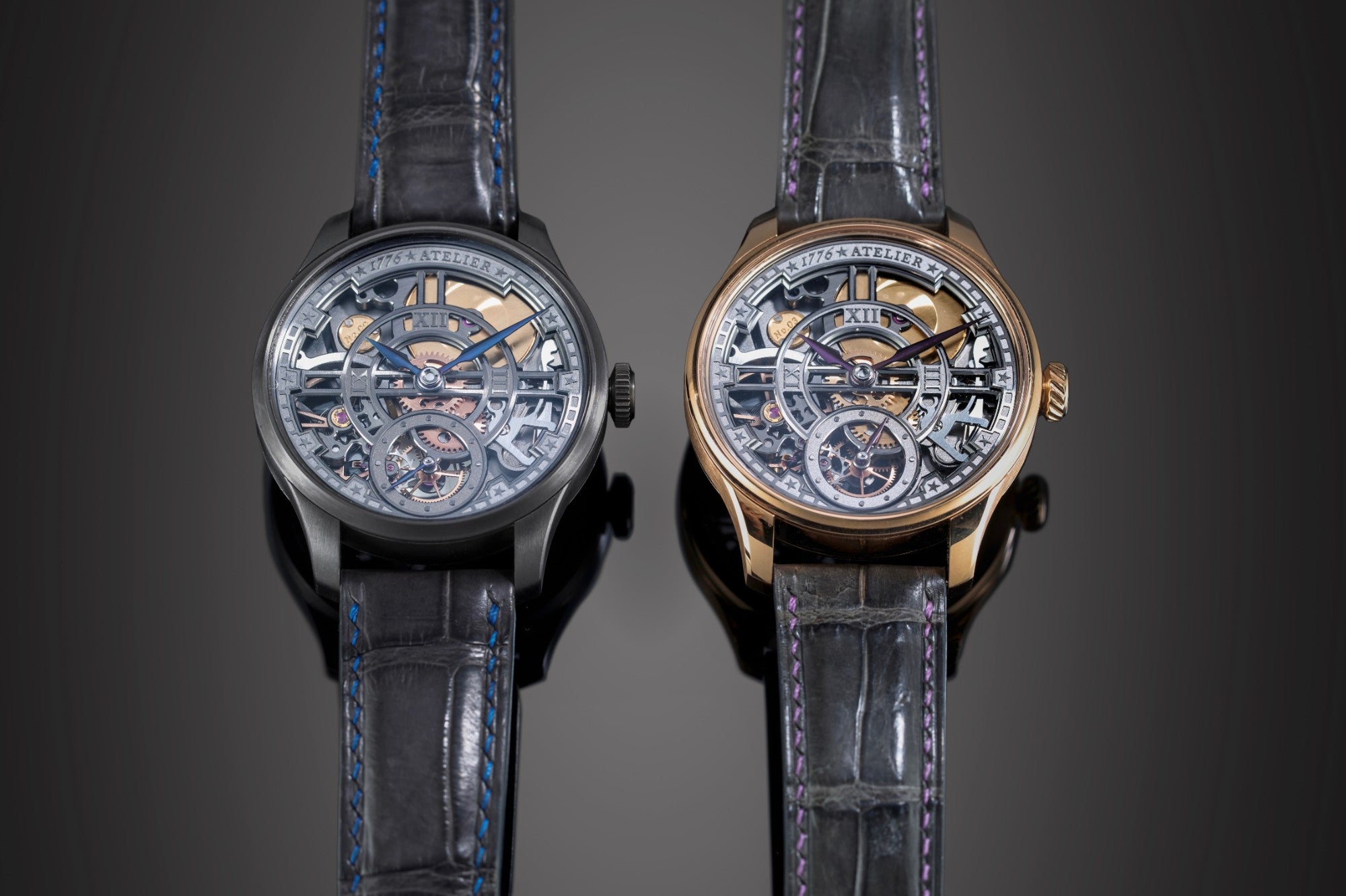 Liberty 250 Tantalum beside the rose gold Liberty 250
